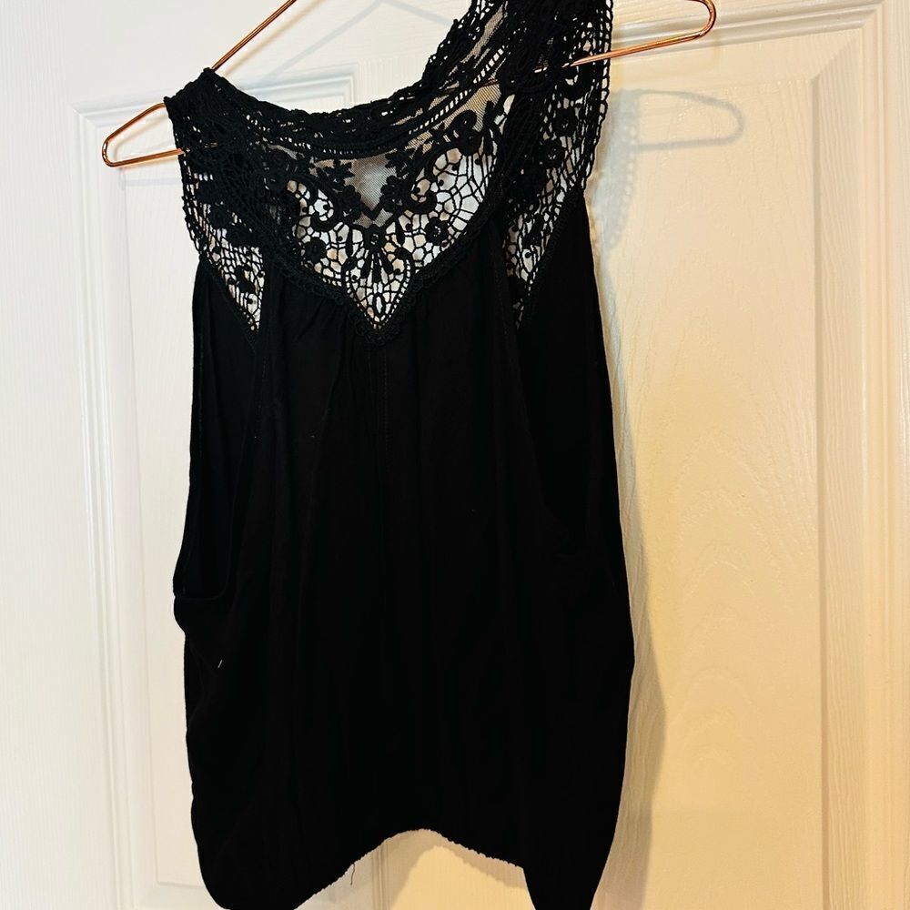 Euc Stillwater La Black Lace Tank Top Medium View 4
